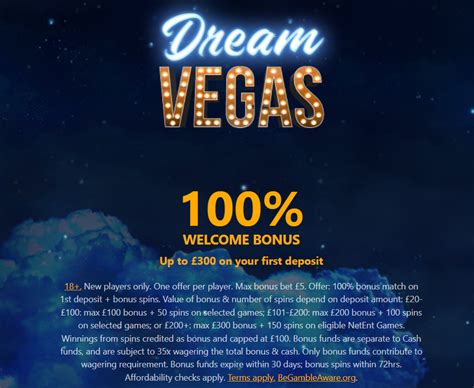 dream vegas bonus terms